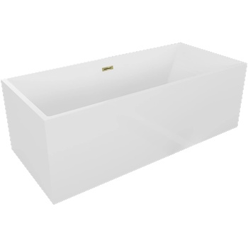 Mexen Vigo свободностояща вана 178, 5 x 80 см, бяла, преливник златен - 51251788000-50 (51251788000-50)