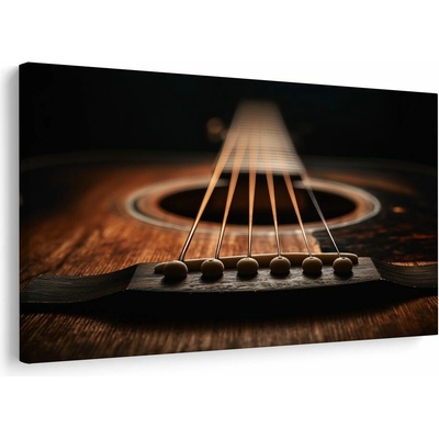 Obraz akustická gitara v detaile