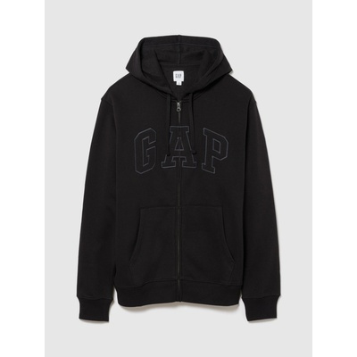 Gap mikina na zip s logem Černá