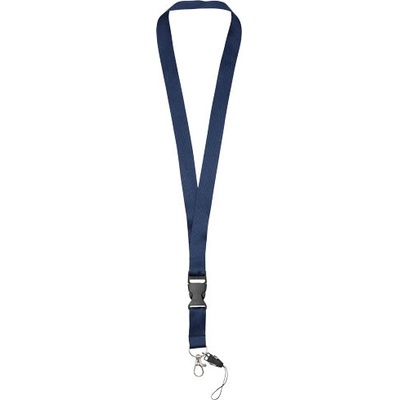 Snúrka na krk Lanyard na telefón Sagan s odpojiteľnou prackou Námornícka modrá