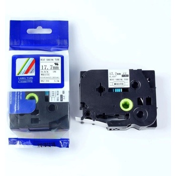 Pro Brother Съвместима лента с Brother HSe-241, 17, 7mm x 1, 5m, черен печат / бял фон (HSE241)