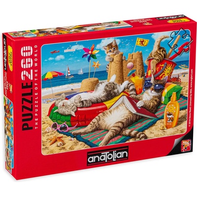 Пъзел Anatolian от 260 части - Котки на плажа, Стив Рийд (P3322)