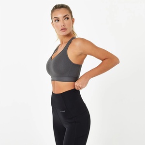USA Pro High Support Sports Bra - Charcoal