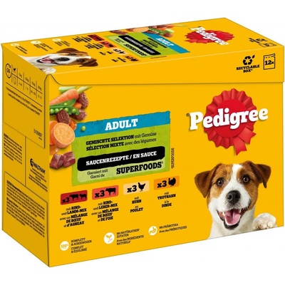 Pedigree Adult smíšený výběr v omáčce 4 varianty 24 x 100 g