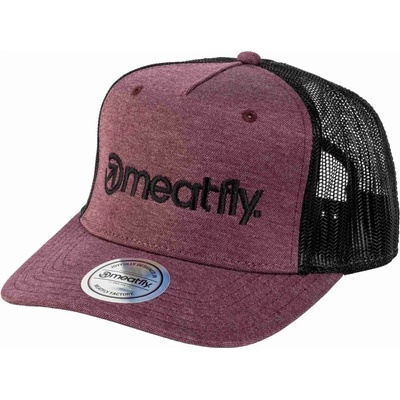 Meatfly Horton Trucker Wine Red/Black Logo