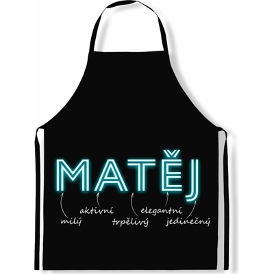IMPAR Zástěra Mužská jména Neon Matěj