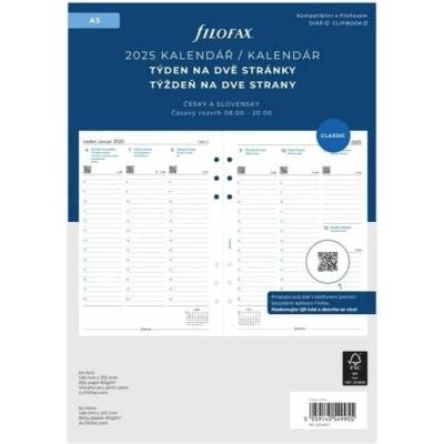 FILOFAX A5 týždeň/2 str. linky ČJ+SJ 2025