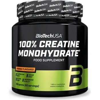 BioTechUSA 100% Creatine Monohydrate Powder | Flavored [300 грама] Портокал