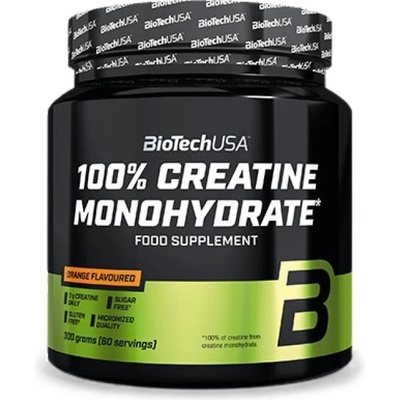 BioTechUSA 100% Creatine Monohydrate Powder | Flavored [300 грама] Портокал