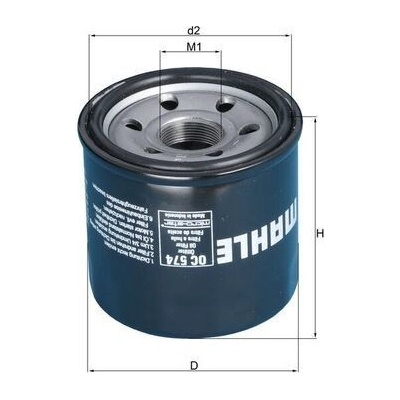 Olejový filter MAHLE OC 574