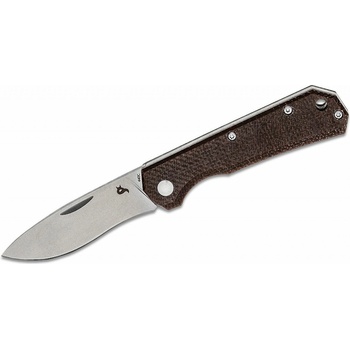 FOX Ciol Folding Knife, 440C Blade, Micarta Handles, Leather Pouch, BF-748 MIB