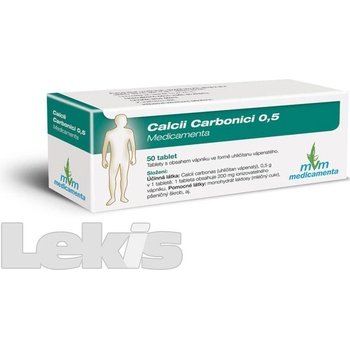 CALCII CARBONICI 0,5 TBL. MEDICAMENTA POR 0,5G TBL NOB 50