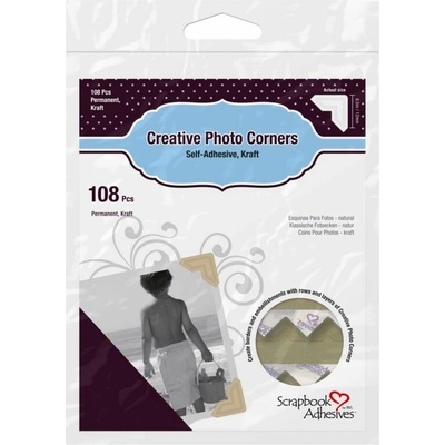 Scrapbook Adhesives Samolepicí rohy na fotky kraft 108 ks