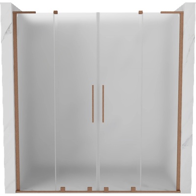 Mexen Velar L Duo плъзгащи се душ врати 170 см, матирано, четкан мед - 871-170-003-32-65 (871-170-003-32-65)