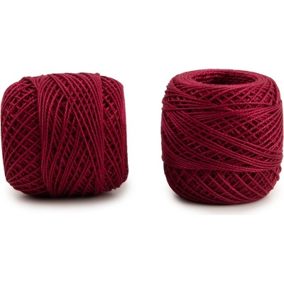 Niťárna Česká Třebová Háčkovací a vyšívací příze Perlovka 85m burgundy - 1 ks