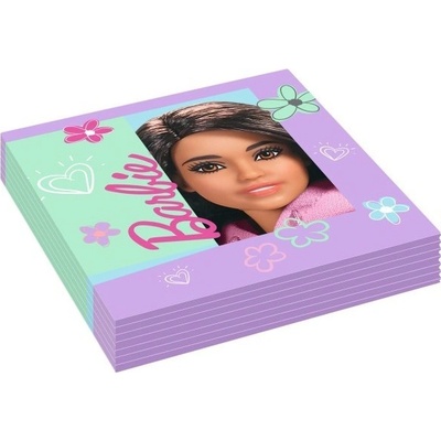 Amscan ubrousky papírové Barbie Sweet Life 16ks 33x33cm