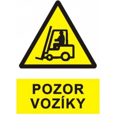 Bezpečnostní značky 1199D A4 fólie Pozor vozíky
