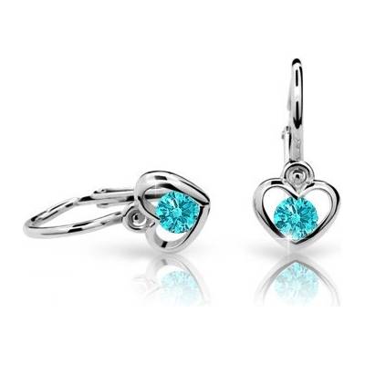 Cutie Jewellery detské náušnice z bieleho zlata C1943B Mint Green