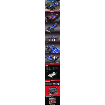 Mould King RC Formula Bolid F1 Dual Mode Control, modrá 1065ks