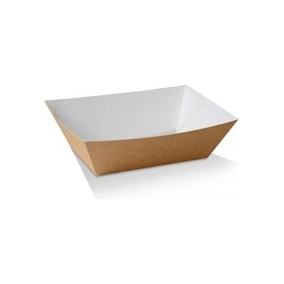 Картонени чинийки гондола голяма крафт картон 50бр. 14/9/5, 5 cm (е-33741)