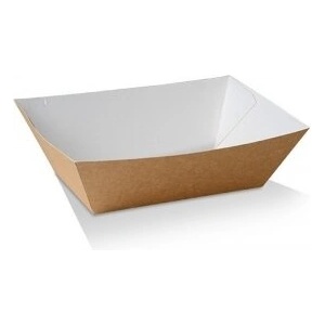  Картонени чинийки гондола голяма крафт картон 50бр. 14/9/5, 5 cm (е-33741)