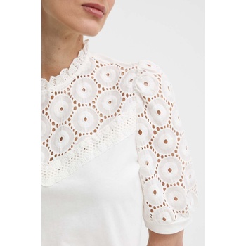 Morgan Памучна блуза Morgan DULIE (DULIE.OFF.WHITE)