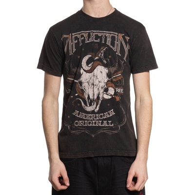 AFFLICTION мъжка тениска affliction - sidewinder - black/brown lava wash - a28550-bblv