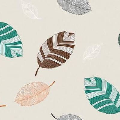 Obrus PVC MIS508, metráž, 20 m x 140 cm, listy zelené, hnedé, IMPOL TRADE