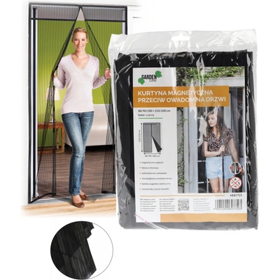 Dampod 6 v 1 magnetická sieť na dvere proti hmyzu Magic mesh 100 x 220 čierna