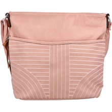Trendová dámská koženková crossbody Perlita růžová