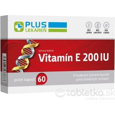 Plus Lekáreň Vitamín E 200 60 kapsúl