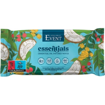 Event Влажни кърпи за ръце Event - Essentials, кокос, 60 броя (2EV04ESSCOC000060A)