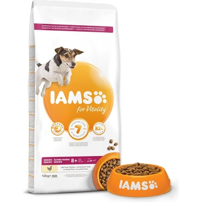 IAMS Dog Senior Small & Medium Chicken 12 kg