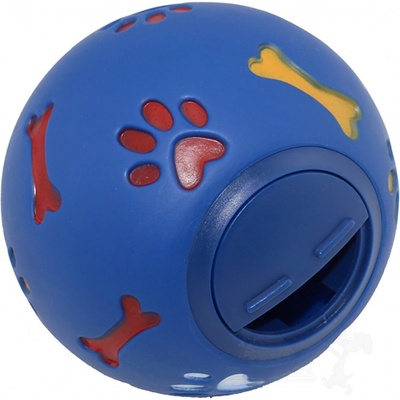 Bubu Pets míček na pamlsky s kostí a tlapkou tvrdý 14 cm