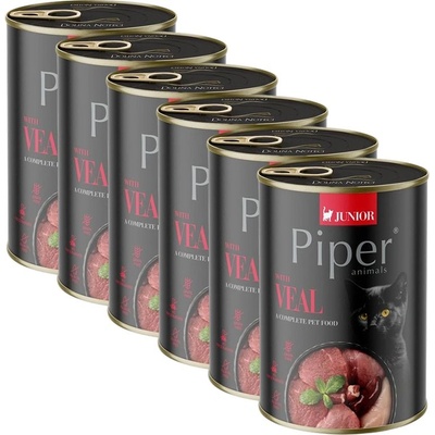 Dolina Noteci Консерва Piper Cat Junior с телешко месо 6 x 400 г
