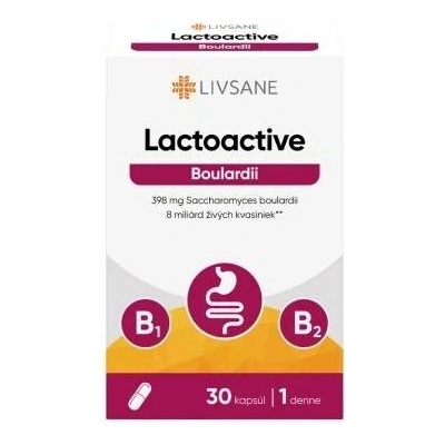 Livsane Lactoactive Boulardii probiotika 30 kapslí
