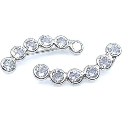 Jan Kos jewellery stříbrné záušnice se zirkony 12123969