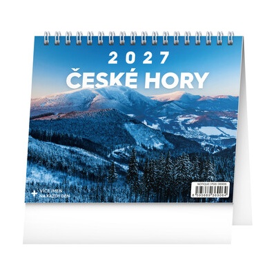 NOTIQUE Stolový kalendár České hory 16,5 x 13 cm 2027