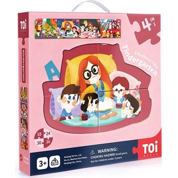 Image 1 of Toi World Детски пъзел Toi World 4 в 1 - Детска градина (TWTP398)