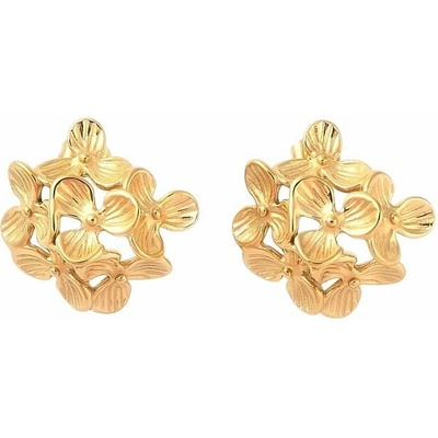 Nefertitis Náušnice z nerezové oceli Flowers NF63735 cca 2,5 x 2,5 cm