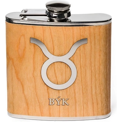 Ploskačka gravír znamenie zverokruhu Býk 180 ml