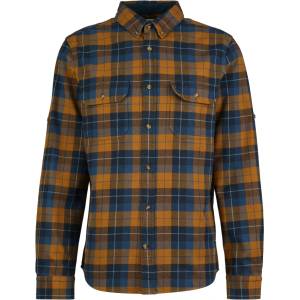 Fjällräven Мъжка риза с копчета Fjällräven Singi Heavy Flannel Shirt - Dark Navy / Buckwheat Brown - размер XXL (033-0290-1115)
