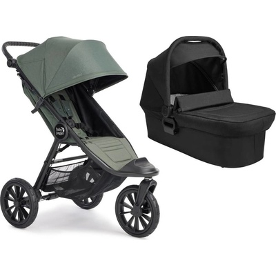 BabyJogger CITY ELITE 2 set 2v1 +korba BRIAR GREEN+OPULENT BLACK nafukovací kola 2022