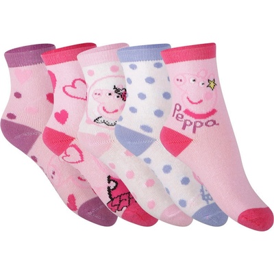 Cerdá 5PACK detské ponožky Peppa Pig viacfarebné