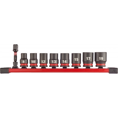 MILWAUKEE Sada nástrčných kľúčov SHOCKWAVE 3/8" krátke 9 ks