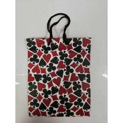 Goleto Dárková taška s motivem karet 23 x 17 x 9 cm | 5 kusů