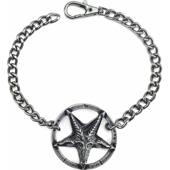 Image 1 of Leather & steel fashion гривна Бафомет - lsf1 93