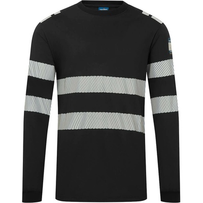 Portwest PW3 MODAFLAME KNIT FR732 Reflexné nehorľavé tričko s dlhým rukávom čierna XXXL