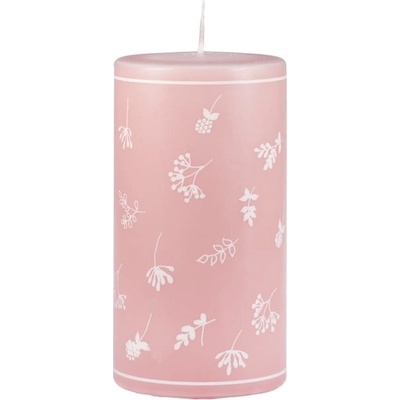 Unipar Розова свещ , време на горене 87 h Fleur - Unipar (Fleur Pink Pillar 80x150)