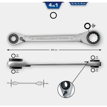 KS Tools Obojstranný račňový očkový kľúč BT013901